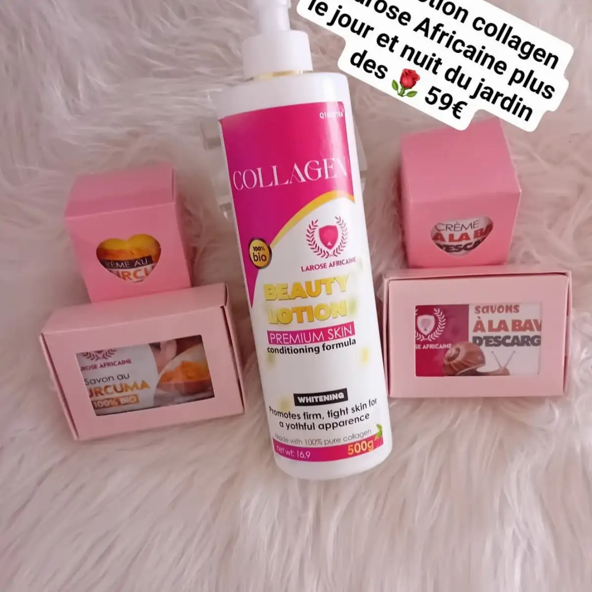 Kit visage jour et nuit plus un lait corps hydratant à base du collagène