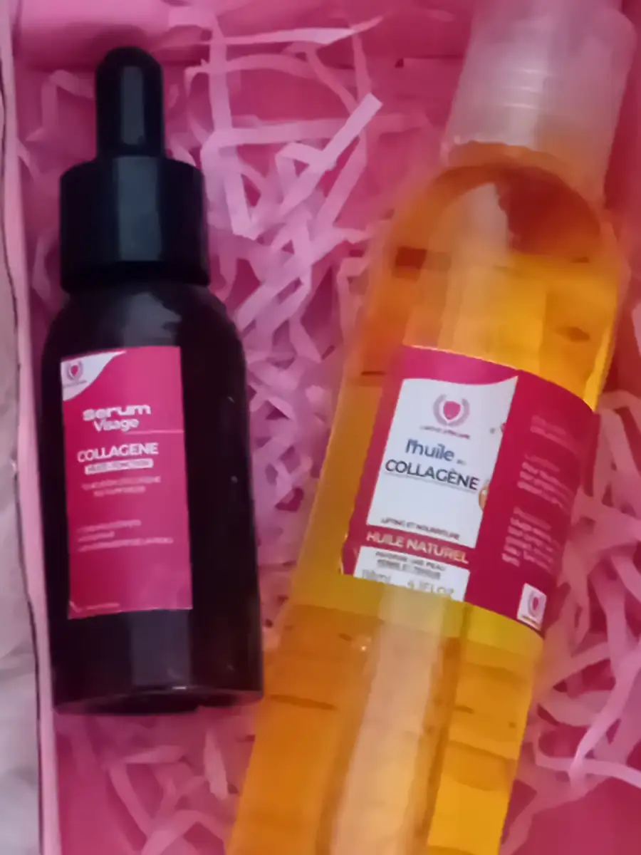 Duo choc de l'huile naturelle au collagène et le sérum visage au collagène